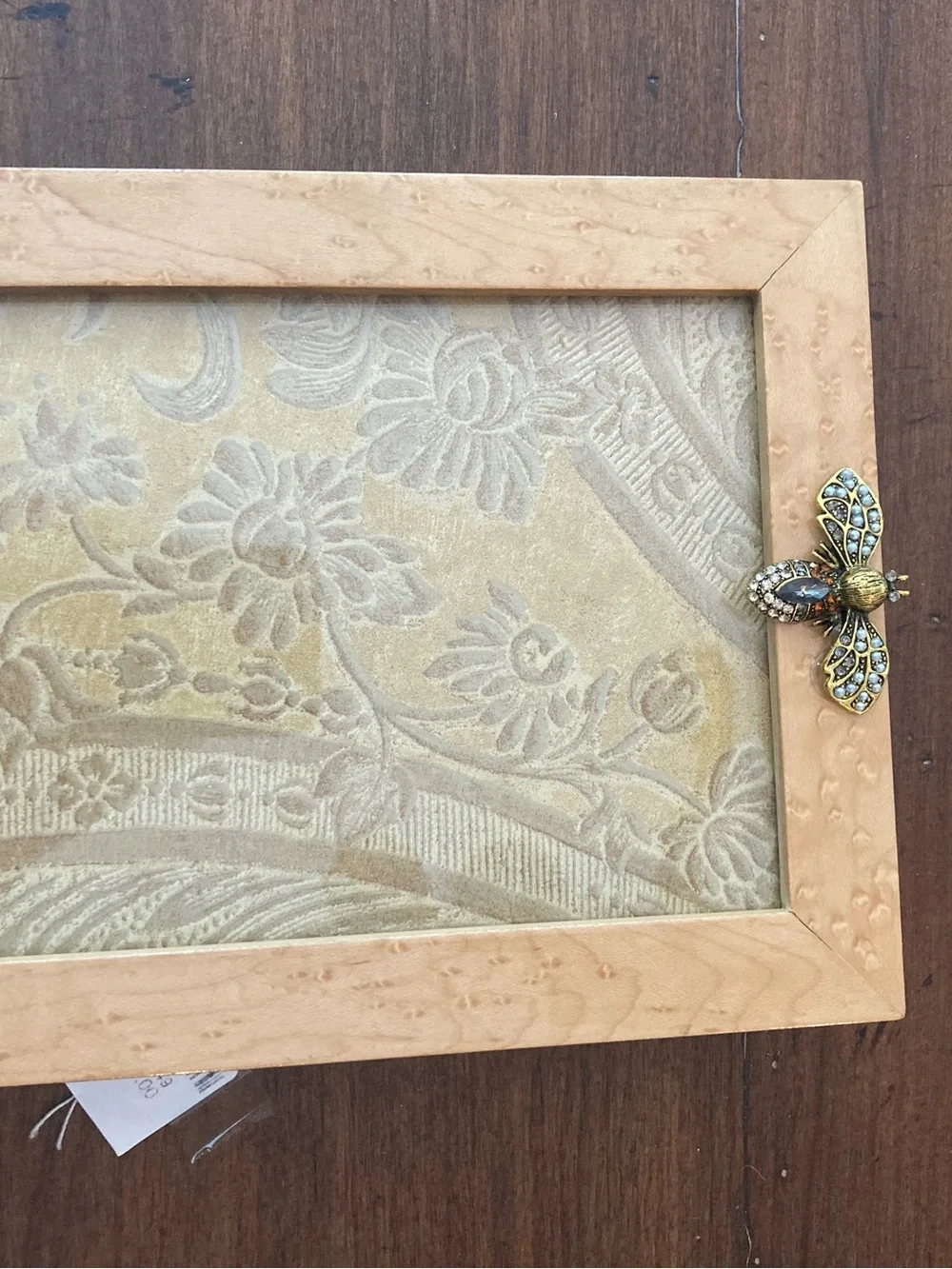 Gold Bee Accent Picture Frame with Light Wood Finish 5x7